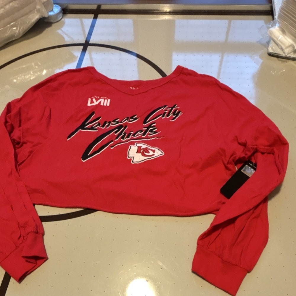 Majestic Threads Kansas City Chiefs Kelce #87 Shirt XL Red Super Bowl LVIII NFL